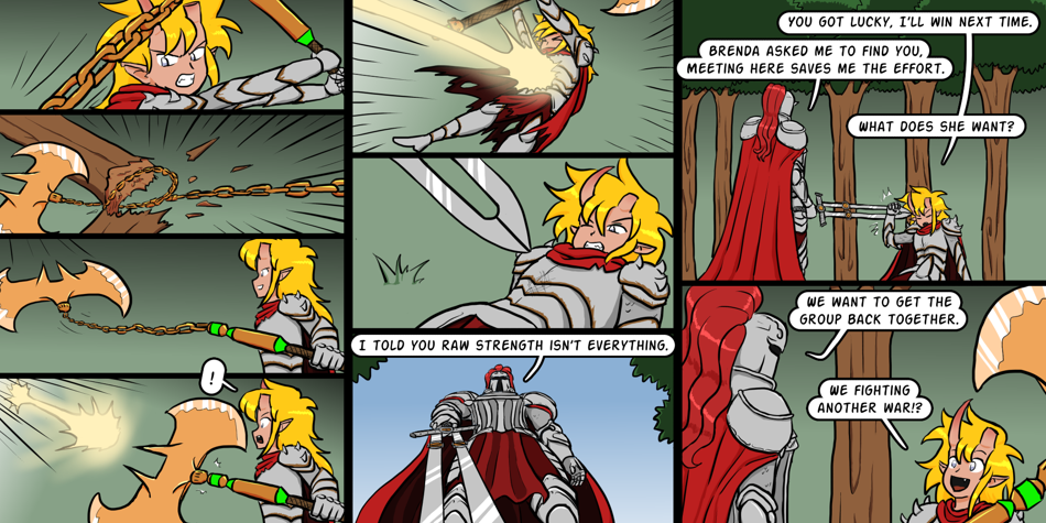 Breadfinder - Episode 297, Page 1: 297-Sparring in the woods, round 4